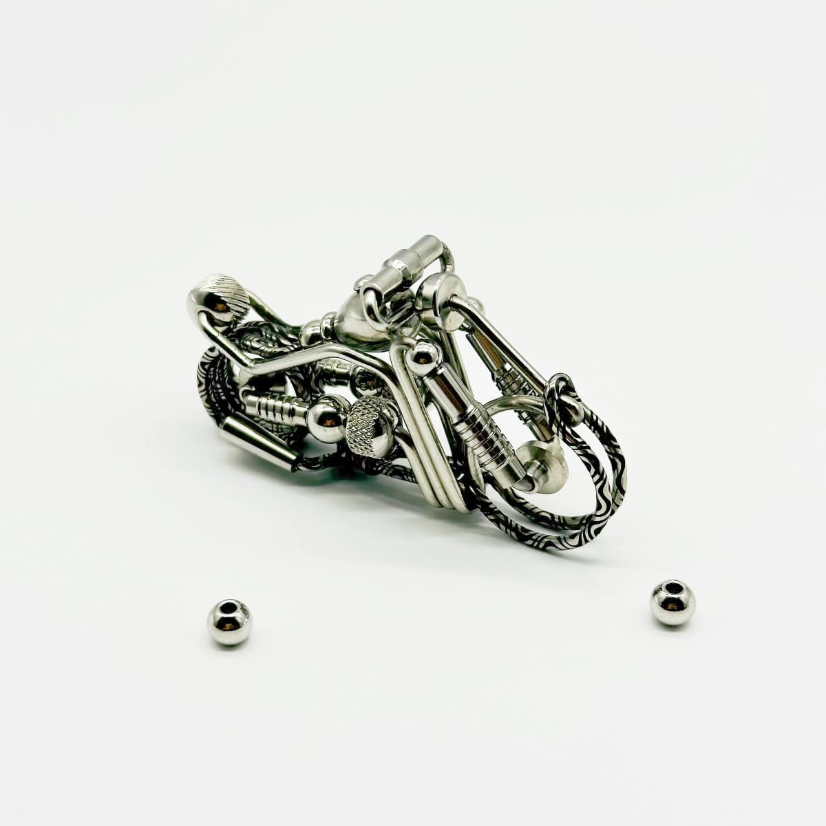 Threaded Handmade Motorcycle Keychain