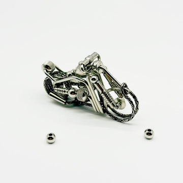 Threaded Handmade Motorcycle Keychain