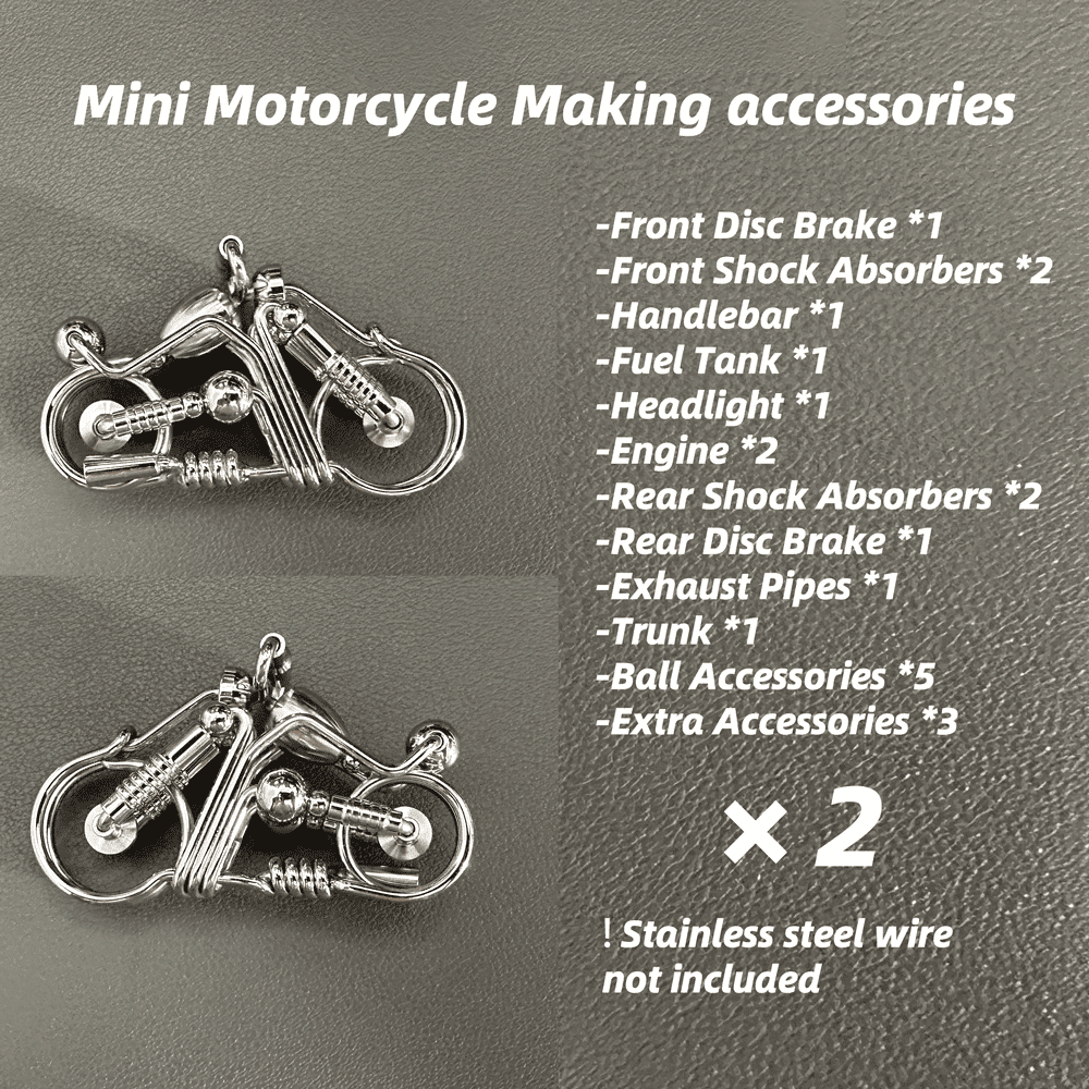 Mini Motorcycle Making Accessories Kit (Stainless steel wire  not included)